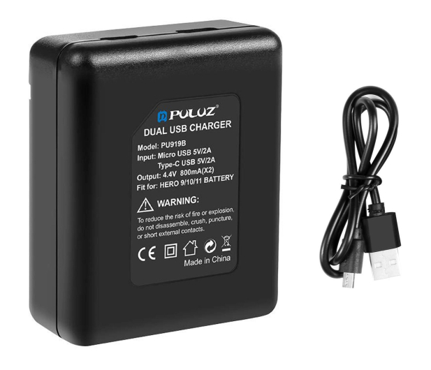 Puluz Ładowarka dwukanałowa do GoPro H9/H10/H11/H12/H13 - 1508841 - zdjęcie 3